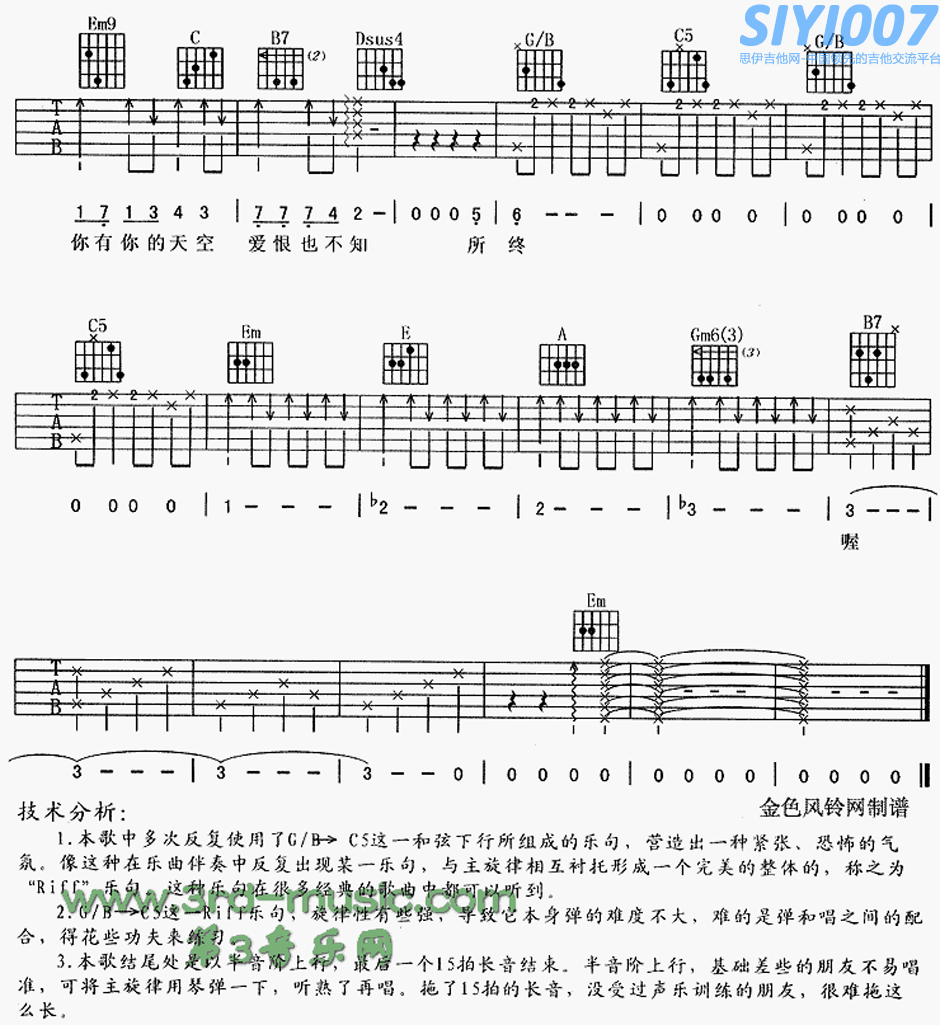 《风云·雄霸天下》主题曲风云吉他谱第3页