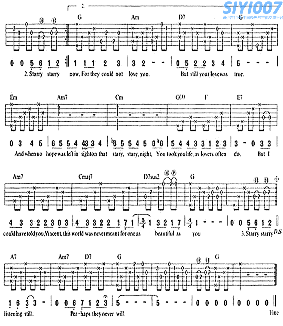 Don McleanVincent吉他谱第2页