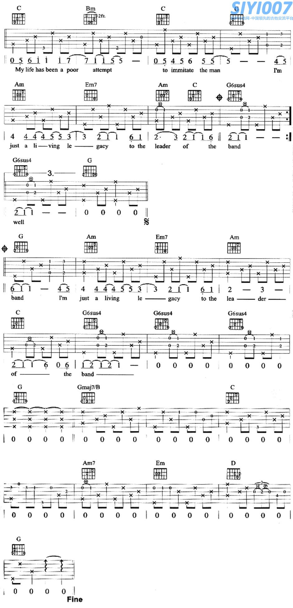 Dan FogelbergLeader Of The Band吉他谱第2页