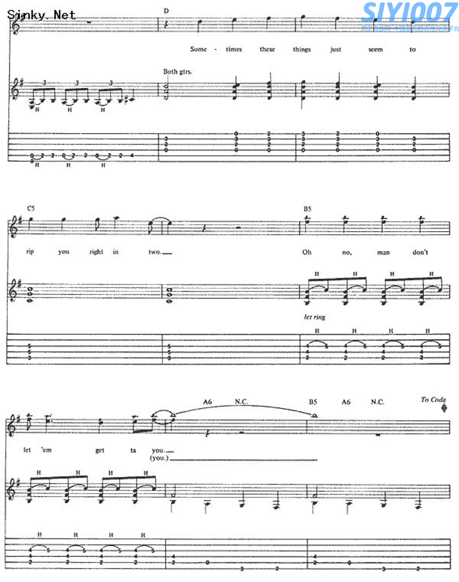 gun and roses(枪和玫瑰)dust n‘ bones吉他谱第3页