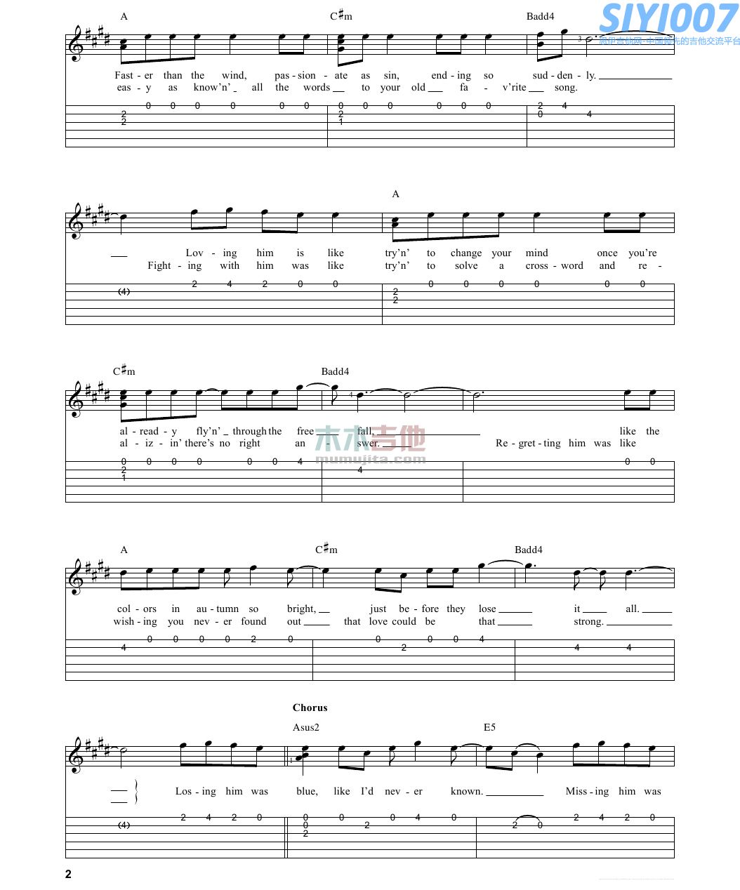 Taylor SwiftRed吉他谱第2页
