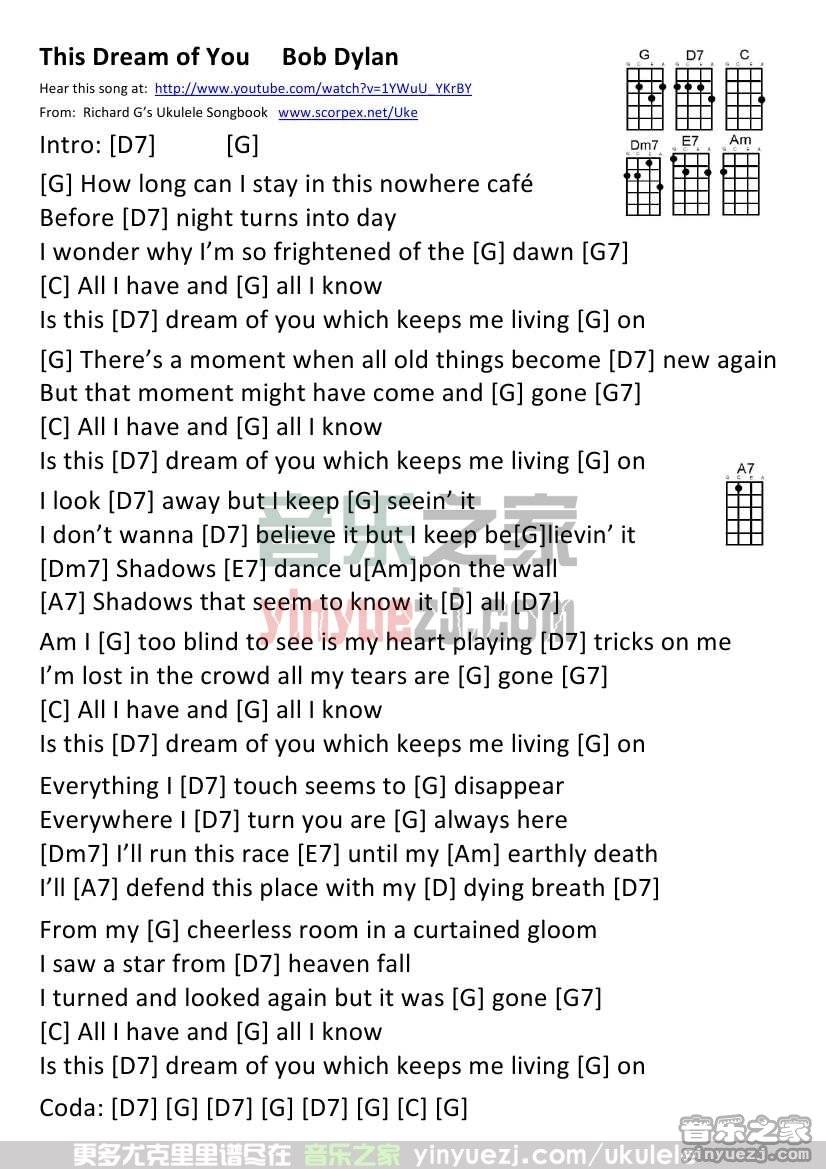 《This Dream Of You》尤克里里谱