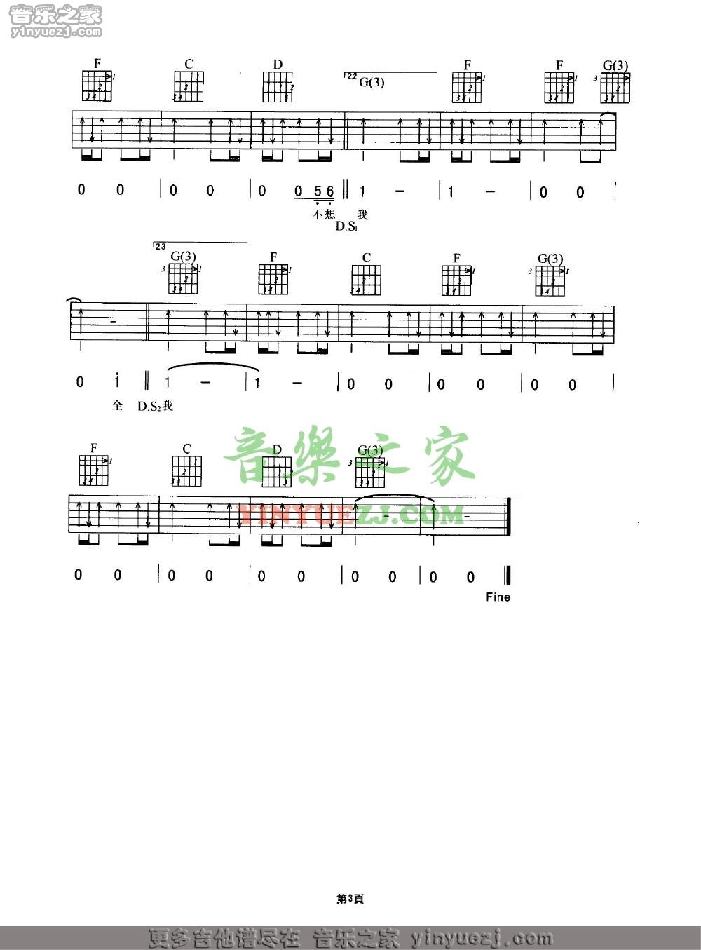 3谢霆锋《最快到达的梦》吉他谱