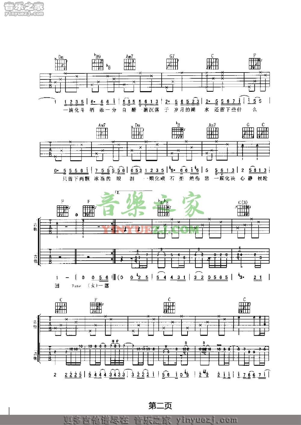 2羽泉《还剩下什么》吉他谱